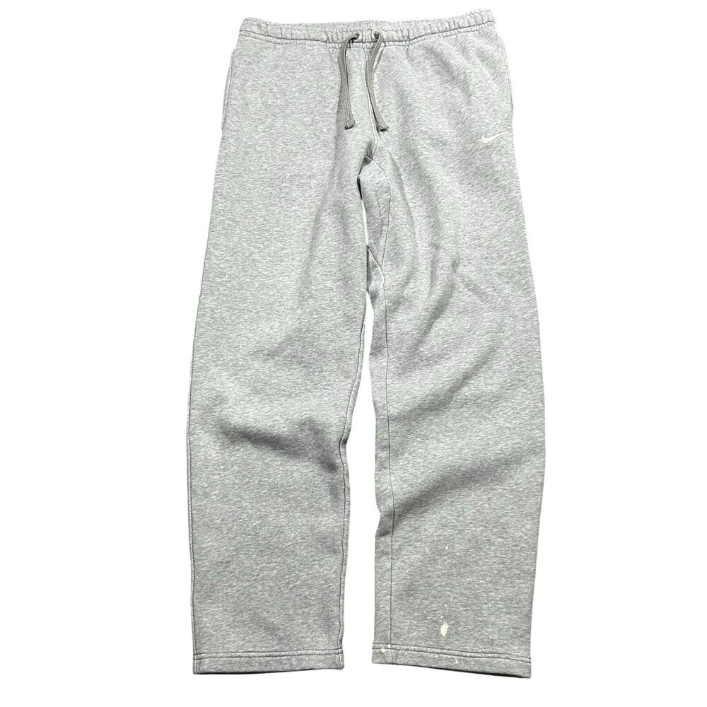 Y2K Nike Sweatpants Men’s Large Open Hem Fleece Gray 32x30 Gym Lounge